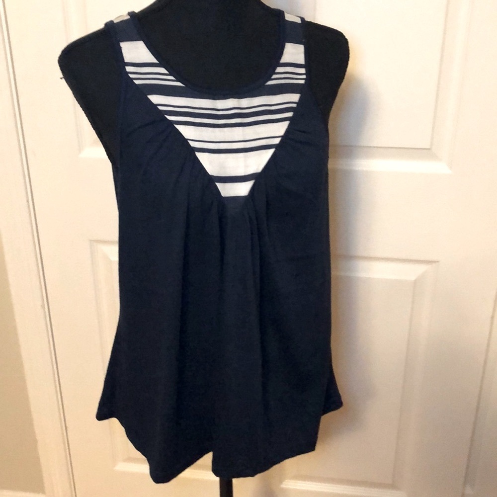 Pixley Navy White Swing Tank - Picture 2 of 7